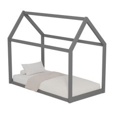 ΚΡΕΒΑΤΙ ΠΑΙΔΙΚΟ PEPE HM677.05 τ.MONTESSORI ΞΥΛΟ ΠΕΥΚΟ ΓΚΡΙ- 190x90εκ |  Παιδικά έπιπλα στο espiti