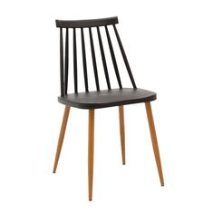 Καρέκλα Aurora pakoworld pp μαύρο-φυσικό πόδι 42x46x79εκ |  Καρέκλες στο espiti