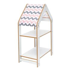 Ραφιέρα Montessori Zoilen pakoworld λευκό-ροζ mdf 50x30x80εκ |  Επιπλα στο espiti