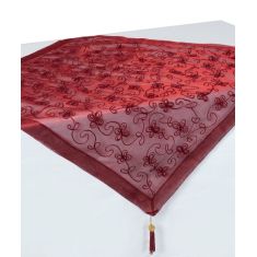 Καρέ (90cm x 90cm) 0001061A Μπορντώ 5206978162503 SilkFashion |  Τραπεζομάντηλα στο espiti