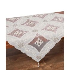 Τραπεζοκαρέ (130cm x 130cm) 090 Ασημί 5206978162404 SilkFashion |  Τραπεζομάντηλα στο espiti