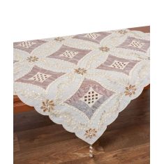 Τραπεζοκαρέ (130cm x 130cm) 090 Χρυσό 5206978162374 SilkFashion |  Τραπεζομάντηλα στο espiti
