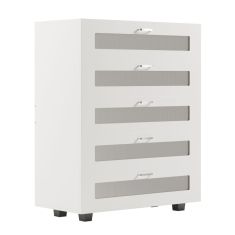 ΣΥΡΤΑΡΙΕΡΑ ΜΕΛΑΜΙΝΗΣ THORGAN HM9881.03 5 ΣΥΡΤΑΡΙΑ-ΛΕΥΚΟ ΧΡΩΜΑ 80Χ40Χ100Υεκ |  Συρταριέρες -Κονσόλες στο espiti
