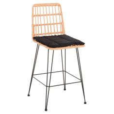 ΣΚΑΜΠΟ ΜΕΣ.ΥΨΟΥΣ ALLEGRA HM5643.11 ΜΕΤΑΛΛΟ&ΜΑΞΙΛΑΡΙ ΜΑΥΡΟ-WICKER ΜΠΕΖ 50x55x103Υεκ. |  Σκαμπώ κήπου στο espiti