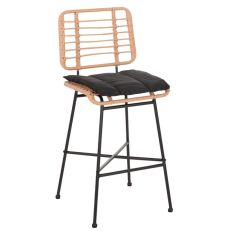 ΣΚΑΜΠΟ ΜΠΑΡ ΜΕΣ.ΥΨΟΥΣ ALLEGRA HM5709.11 ΜΕΤΑΛΛΟ&ΜΑΞΙΛΑΡΙ ΜΑΥΡΟ-WICKER ΜΠΕΖ 46x46x99Υεκ |  Σκαμπώ κήπου στο espiti