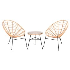 ΣΕΤ ΕΞΩΤΕΡΙΚΟΥ ΧΩΡΟΥ 3ΤΜΧ ALLEGRA HM21047.11 ΜΠΕΖ ΣΥΝΘ.RATTAN-ΜΕΤΑΛΛΟ ΣΕ ΜΑΥΡΟ |  Σαλόνια κήπου στο espiti
