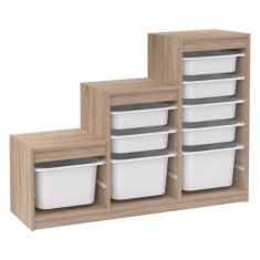 ΣΥΡΤΑΡΙΕΡΑ SANI HM18206.03 ΜΕΛΑΜΙΝΗ ΣΕ SONAMA-ΛΕΥΚΑ ΣΥΡΤΑΡΙΑ P.E. 132,3x29,6x93Υεκ |  Συρταριέρες -Κονσόλες στο espiti