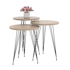ΣΕΤ ΒΟΗΘ.ΤΡΑΠΕΖΑΚΙΑ NISSA HM18173.03 ΜΕΛΑΜΙΝΗ ΣΕ ΣΟΝΑΜΑ-ΜΑΥΡΑ ΜΕΤΑΛ.ΠΟΔΙΑ |  Τραπέζια στο espiti