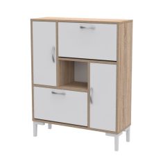 ΠΑΠΟΥΤΣΟΘΗΚΗ MEDY HM18187.04 ΜΕΛΑΜΙΝΗ ΣΕ ΛΕΥΚΟ & ΣΟΝΑΜΑ-ΛΕΥΚΑ ΠΟΔΙΑ 86,5x30x109Υεκ |  Παπουτσοθήκες στο espiti