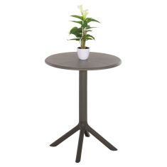 ΤΡΑΠΕΖΙ ΠΟΛΥΠΡΟΠΥΛΕΝΙΟΥ ΣΤΡΟΓΓΥΛΟ TERRIN HM6124.15 OLIVE GREEN Φ60x75Υεκ. |  Τραπέζια κήπου στο espiti