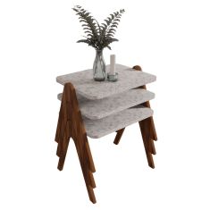 ΣΕΤ 3ΤΜΧ ΒΟΗΘΗΤΙΚΑ ΤΡΑΠΕΖΑΚΙΑ REACHER HM18176.03 ΜΕΛΑΜΙΝΗ ΣΕ ΚΑΡΥΔΙ-ΛΕΥΚΟ ΜΑΡΜΑΡΟ 40x30x40Υεκ. |  Τραπέζια στο espiti