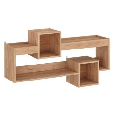 Ραφιέρα τοίχου Shellie pakoworld μελαμίνης σε oak απόχρωση 120x28x65εκ |  Επιπλα στο espiti
