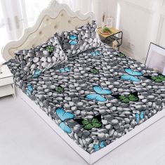 Fleece σεντόνι με λάστιχο και μαξιλαροθήκες (180cm x 200cm + 25cm) σχέδιο 12 5206978082702 SilkFashion |  Σεντόνια Υπέρδιπλα / King Size στο espiti