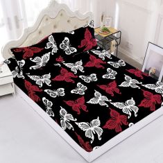 Fleece σεντόνι με λάστιχο και μαξιλαροθήκες (180cm x 200cm + 25cm) σχέδιο 9 5206978082672 SilkFashion |  Σεντόνια Υπέρδιπλα / King Size στο espiti