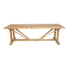 Τραπέζι Smarious pakoworld teak ξύλο σε φυσική απόχρωση 250x100x78εκ |  Τραπέζια στο espiti