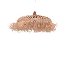 Φωτιστικό οροφής Borobe Inart sisal σε φυσικό χρώμα Φ60x35εκ |  Οροφής στο espiti