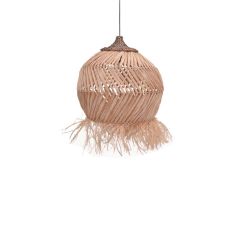 Φωτιστικό οροφής Koronse Inart sisal σε φυσικό χρώμα Φ55x68εκ |  Οροφής στο espiti