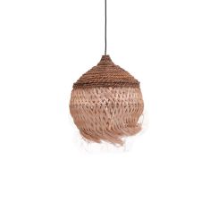 Φωτιστικό οροφής Fiorine Inart abaca σε φυσικό χρώμα Φ35x45εκ |  Οροφής στο espiti