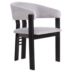 ΚΑΡΕΚΛΑ ZARRA HM9970.02 RUBBERWOOD ΣΕ ΜΑΥΡΟ-ΑΝΟΙΧΤΟ ΓΚΡΙ ΥΦΑΣΜΑ 55,5x59x81,5Υεκ |  Πολυθρόνες σαλονιού στο espiti