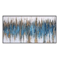 ΠΙΝΑΚΑΣ ΤΟΙΧΟΥ SEDIMENT (ΜΠΛΕ) HM4574.02 ΜΕ ΚΟΡΝΙΖΑ ΜΑΥΡΗ-ΚΑΜΒΑΣ 142x4.5x72Υεκ |  Πίνακες στο espiti
