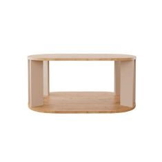 Τραπέζι Solka pakoworld σε oak απόχρωση με ανοιχτό γκρι 90x56x40εκ |  Τραπεζάκια σαλονιού στο espiti