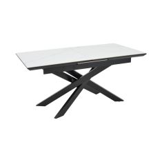 Τραπέζι Rogemi pakoworld γκρι mdf-μαύρο μέταλλο 160-200x90x75εκ |  Επιπλα στο espiti