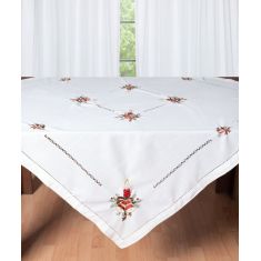 Χριστουγεννιάτικο τραπεζοκαρέ (140cm x 140cm) 1982 ivory 5206978164972 SilkFashion |  Χριστουγεννιάτικα Τραπεζομάντηλα  στο espiti