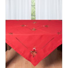 Χριστουγεννιάτικο τραπεζομάντηλο (140cm x 140cm) 1982 κόκκινο 5206978164965 SilkFashion |  Χριστουγεννιάτικα Τραπεζομάντηλα  στο espiti