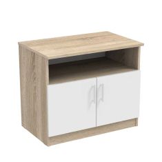 Ντουλάπι χαμηλό Galdow pakoworld σε sonoma-λευκή απόχρωση 80x45x60εκ |  Βιτρίνες - Έπιπλα εισόδου στο espiti