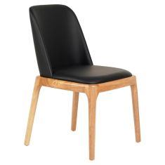 KΑΡΕΚΛΑ ΤΡΑΠΕΖΑΡΙΑΣ FURLAN HM9944.01 RUBBERWOOD-ΜΑΥΡΟ PU 54,5x58x86Υεκ |  Πολυθρόνες σαλονιού στο espiti