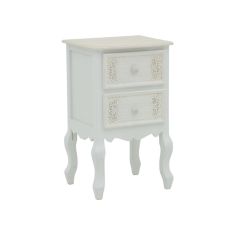 Κομοδίνο Pazlen Inart mdf σε λευκή αντικέ απόχρωση 40x45x65εκ |  Κομοδίνα στο espiti