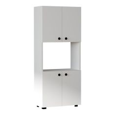 Ντουλάπα κουζίνας Guzel pakoworld σε λευκή απόχρωση 60x31.4x140εκ |  Ντουλάπια στο espiti