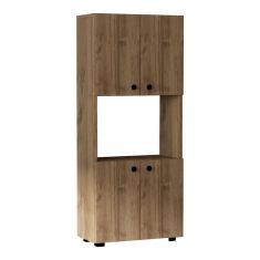 Ντουλάπα κουζίνας Guzel pakoworld σε καρυδί απόχρωση 60x31.4x140εκ |  Ντουλάπια στο espiti
