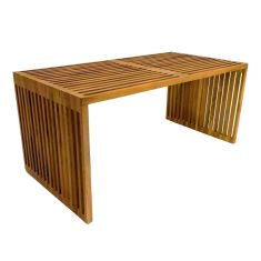 Τραπέζι Marlin pakoworld teak ξύλο σε φυσική απόχρωση 100x50x45εκ |  Τραπέζια στο espiti