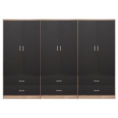 ΝΤΟΥΛΑΠΑ 6ΦΥΛΛΗ REINA ME 6 ΣΥΡΤΑΡΙΑ HM21060.03 ΜΕΛΑΜΙΝΗ ΣΕ ΓΚΡΙ-ΣΟΝΑΜΑ 240x42x181Υεκ |  Ντουλάπες ρούχων στο espiti