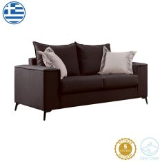 Καναπές Verona pakoworld  2θέσιος ανθρακί ύφασμα με μαξιλάρια σε μπεζ απόχρωση 173x93x100εκ |  Κατόπιν Παραγγελίας στο espiti