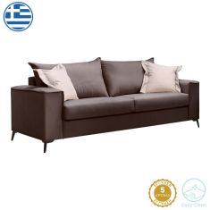 Καναπές Verona pakoworld 3θέσιος ανθρακί ύφασμα με μαξιλάρια σε μπεζ απόχρωση 225x93x100εκ |  Κατόπιν Παραγγελίας στο espiti