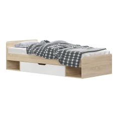 Κρεβάτι με συρτάρι Letto pakoworld σε oak - λευκό απόχρωση 90x200εκ |  Κρεβάτια στο espiti