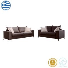 Σετ σαλονιού 2τεμ Verona pakoworld ανθρακί ύφασμα με μαξιλάρια σε μπεζ απόχρωση |  Κατόπιν Παραγγελίας στο espiti