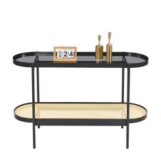ΚΟΝΣΟΛΑ SEITZ HM18032 ΓΥΑΛΙ TOP-ΜΕΤΑΛΛΟ-RATTAN ΣΕ ΦΥΣΙΚΟ 120x43x76,5Υεκ. |  Μπουφέδες στο espiti