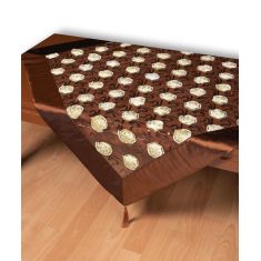 Τούλινο καρέ 264-17 (85cm x 85cm) καφέ 5206978017513 SilkFashion |  Τραπεζομάντηλα στο espiti