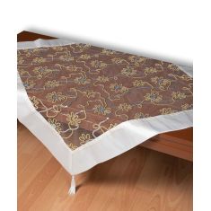 Τούλινο τραπεζοκαρέ 7180 (130cm x 130cm) λευκό  5206978166822 SilkFashion |  Τραπεζομάντηλα στο espiti