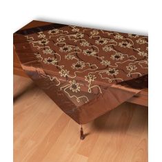 Τούλινο τραπεζοκαρέ 7180 (130cm x 130cm) καφέ 5206978166884 SilkFashion |  Τραπεζομάντηλα στο espiti