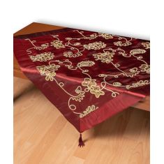 Σατέν τραπεζοκαρέ 7710 (135cm x 135cm) μπορντώ   5206978166907 SilkFashion |  Τραπεζομάντηλα στο espiti