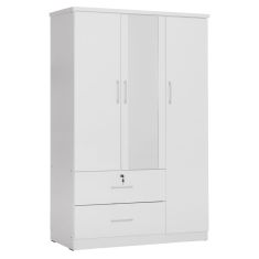 ΝΤΟΥΛΑΠΑ ΜΕ ΚΑΘΡΕΦΤΗ & ΣΥΡΤΑΡΙΑ JARRY HM2485.01 ΛΕΥΚΗ ΜΕΛΑΜΙΝΗ 119x48x183Υεκ |  Ντουλάπες ρούχων στο espiti
