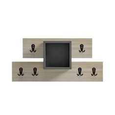 ΚΡΕΜΑΣΤΡΑ ΕΙΣΟΔΟΥ & ΡΑΦΙ SLOT HM18077.02 ΜΕΛΑΜΙΝΗ SONAMA-ΓΚΡΙ 69x12x32Υεκ |  Βιτρίνες - Έπιπλα εισόδου στο espiti