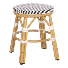 ΣΚΑΜΠΟ ΑΛΟΥΜΙΝΙΟΥ CHINO HM6285.03 BAMBOO LOOK-TEXTILENE ΛΕΥΚΟ-ΜΑΥΡΟ Φ36x46Υεκ. |  Σκαμπώ κήπου στο espiti