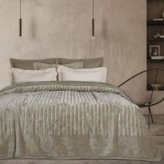 DAS HOME ΚΟΥΒΕΡΤΑ VELOUR MONH 1350 TAUPE |  Κουβέρτες Βελουτέ Υπέρδιπλες στο espiti