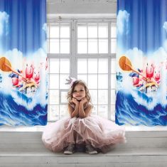 DAS KIDS 2122 ΚΟΥΡΤΙΝΑ-ΚΡΙΚΟΥΣ 140Χ280 ΜΠΛΕ, ΣΙΕΛ, ΣΟΜΟΝ |  Ετοιμες παιδικές κουρτίνες στο espiti