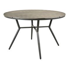 Τραπέζι Appa pakoworld αλουμίνιο και plywood σε ανθρακί απόχρωση Φ120x74εκ |  Τραπέζια κήπου στο espiti